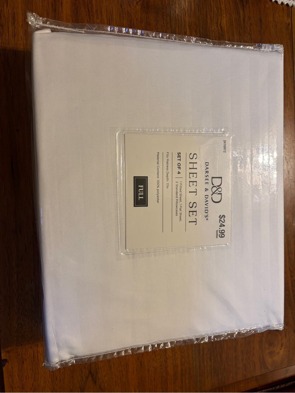 White Full Sheet Set - 4 Piece